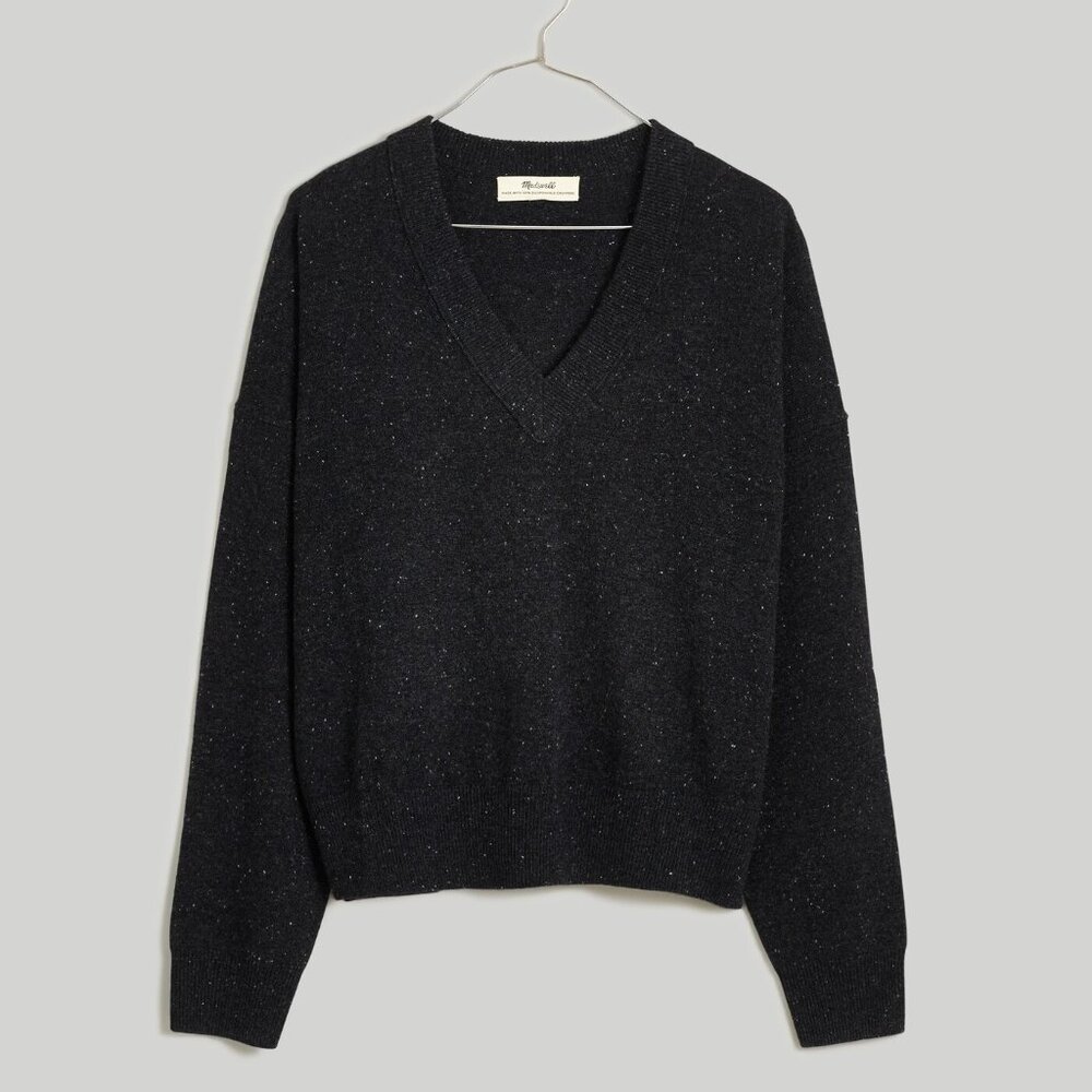 Madewell Donegal Cashmere Sweater in charcoal, size small